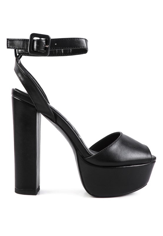 Shoes: RAGER PEEP-TOE HIGH PLATFORM BLOCK SANDALS
