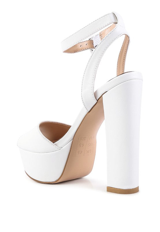 Shoes: RAGER PEEP-TOE HIGH PLATFORM BLOCK SANDALS