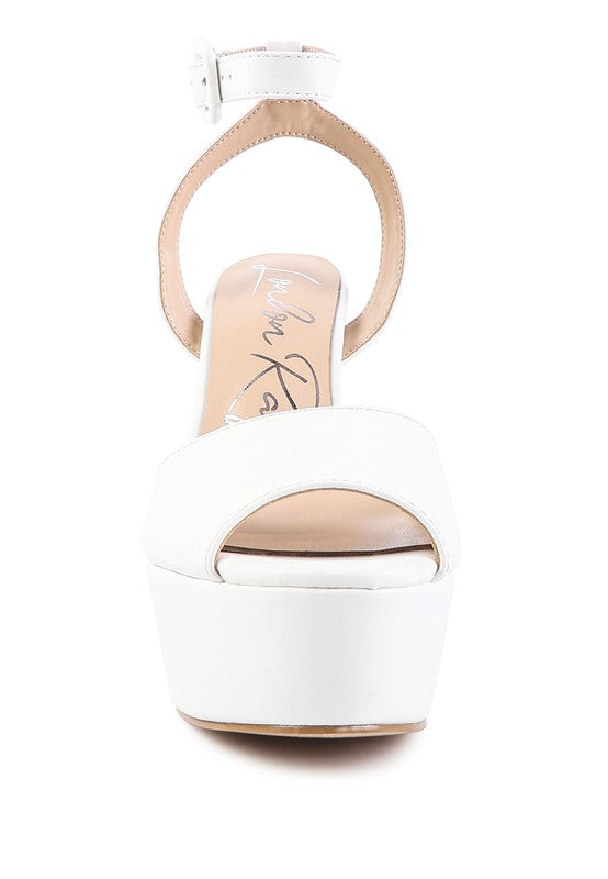 Shoes: RAGER PEEP-TOE HIGH PLATFORM BLOCK SANDALS