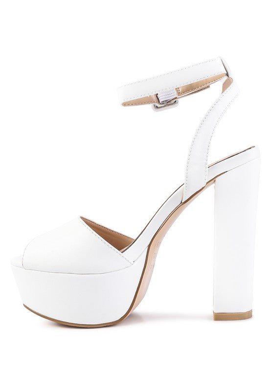Shoes: RAGER PEEP-TOE HIGH PLATFORM BLOCK SANDALS
