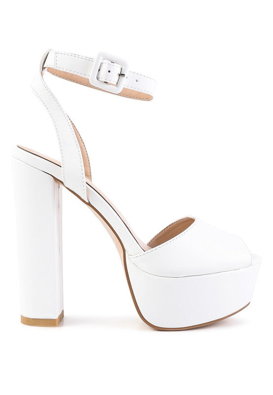 Shoes: RAGER PEEP-TOE HIGH PLATFORM BLOCK SANDALS