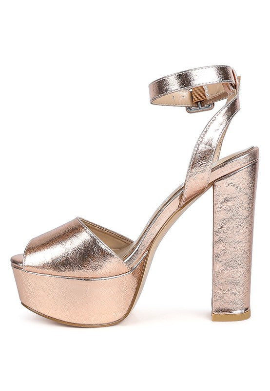 Shoes: RAGER PEEP-TOE HIGH PLATFORM BLOCK SANDALS