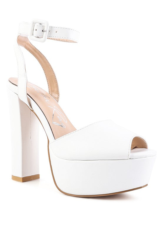Shoes: RAGER PEEP-TOE HIGH PLATFORM BLOCK SANDALS