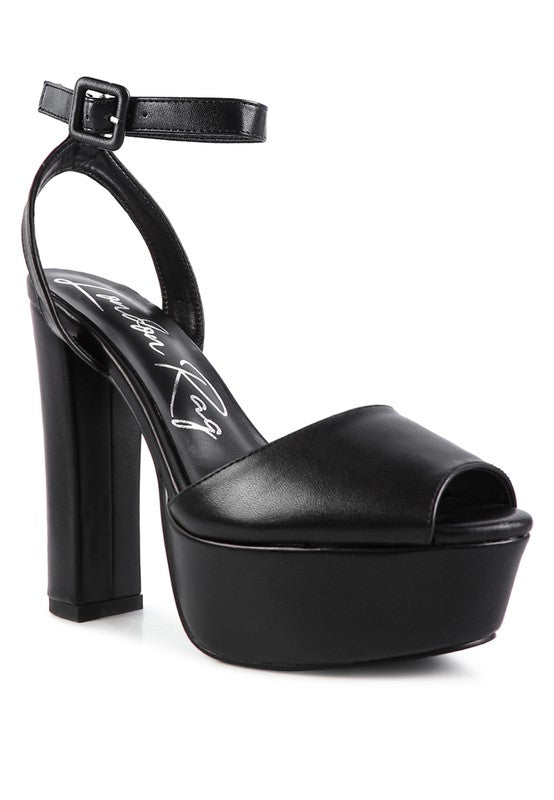 Shoes: RAGER PEEP-TOE HIGH PLATFORM BLOCK SANDALS