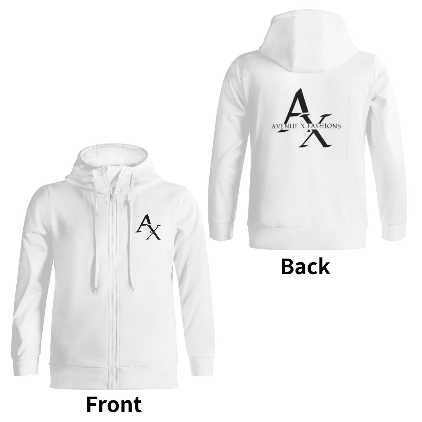 Adult Full Zip Turtleneck Hoodie Streetwear