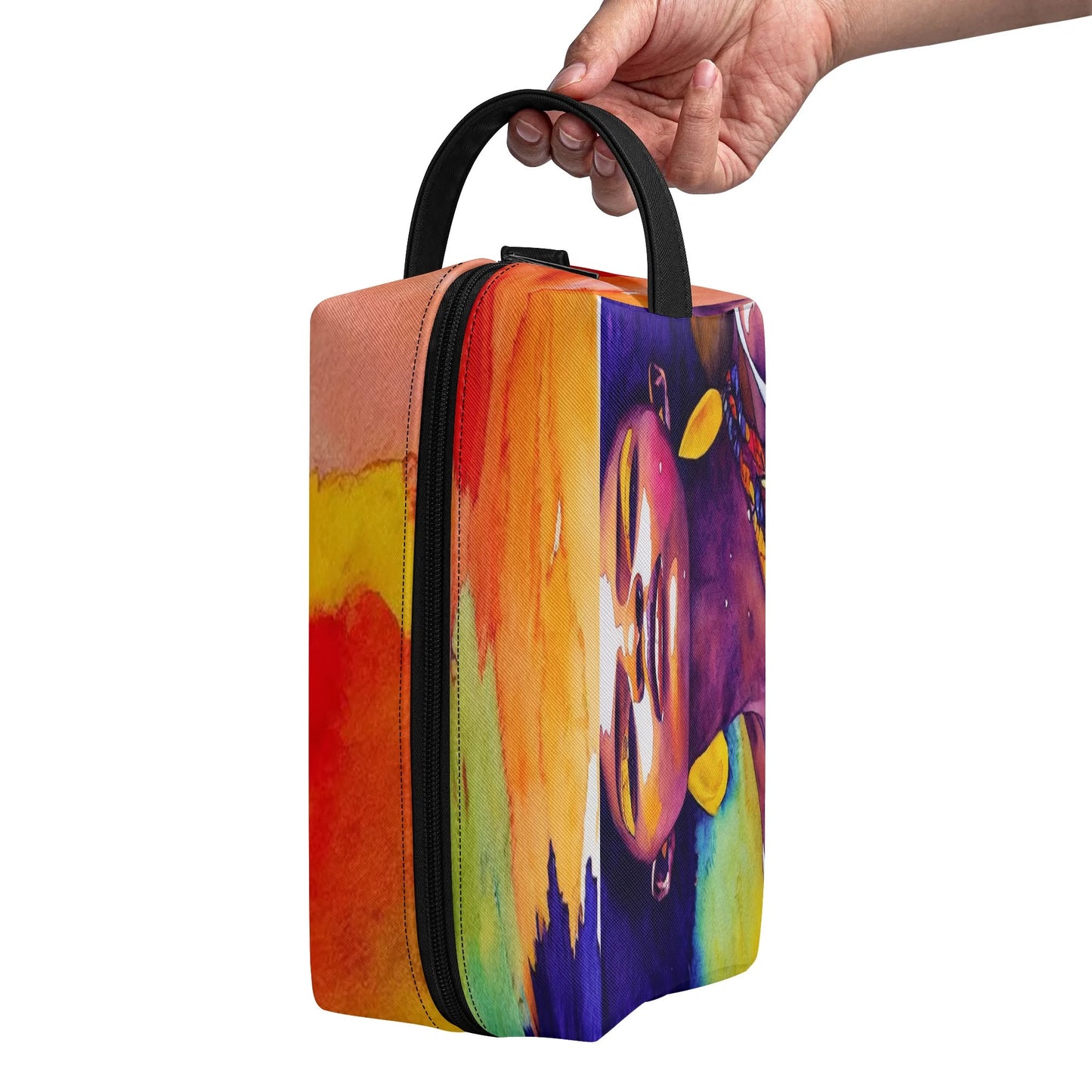 Travel PU Leather Toilettrie Bag Makeup Cosmetics Organizer