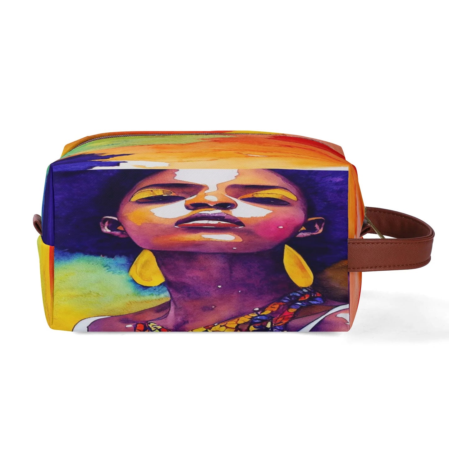 Travel PU Leather Toilettrie Bag Makeup Cosmetics Organizer