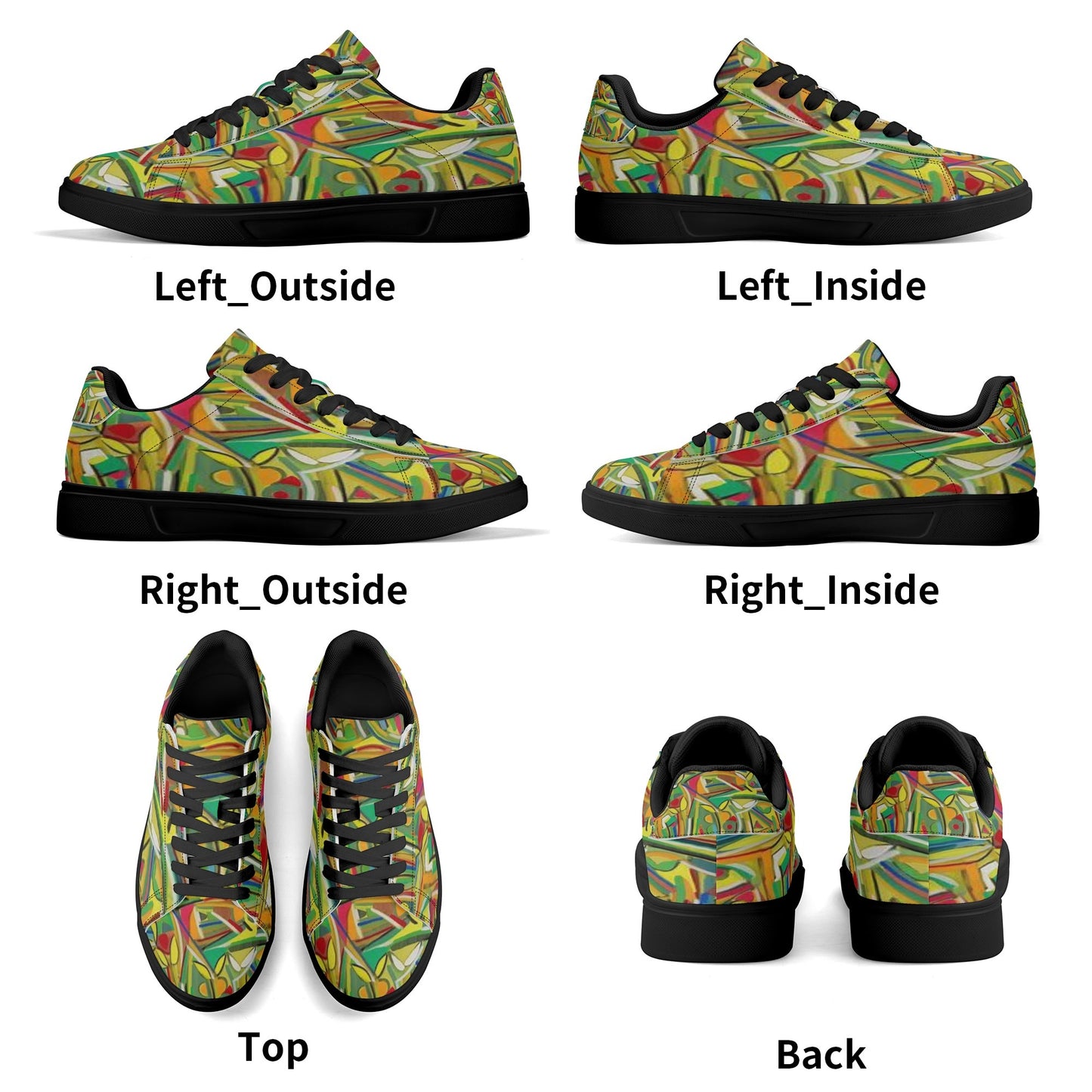 Sneakers: Adult Low Top Abstract Sneakers