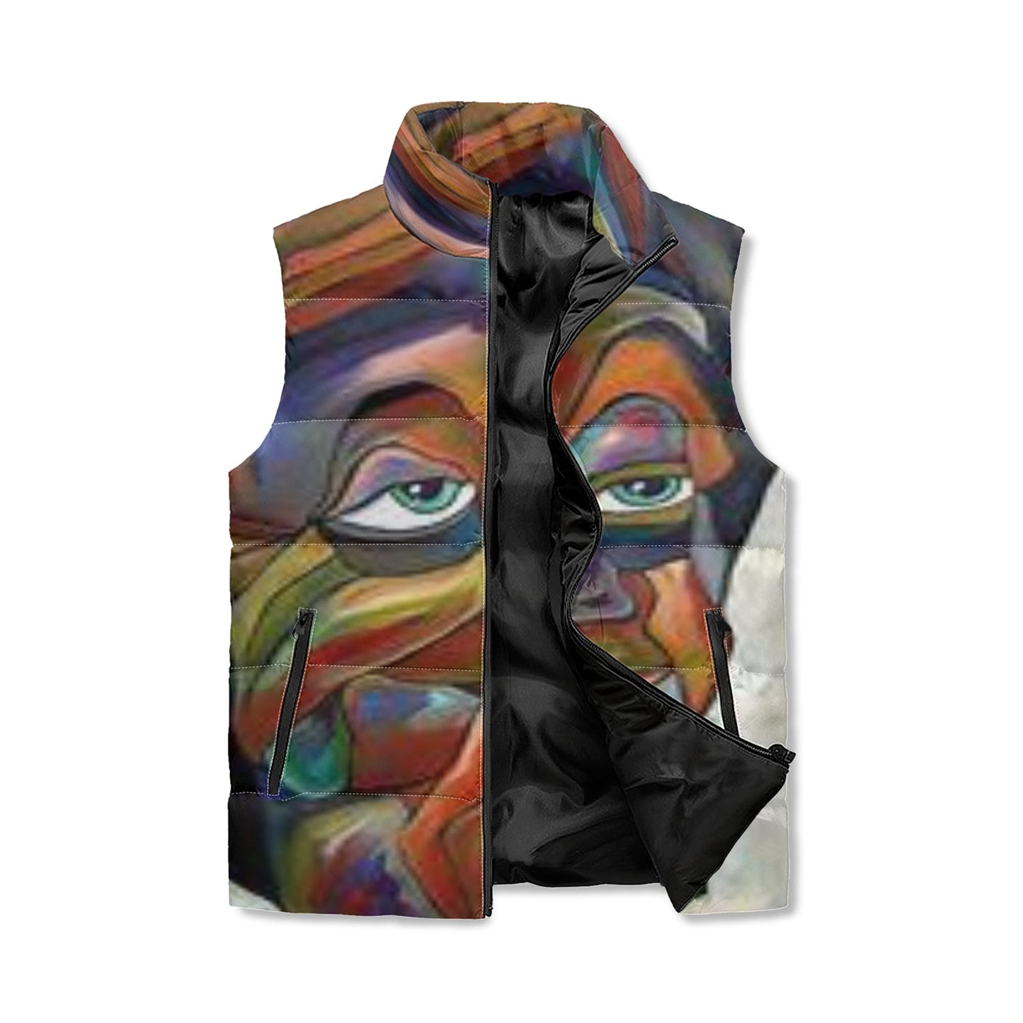 Abstract Unisex Puffer Vest