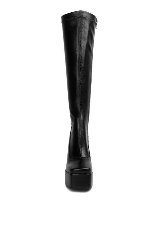 Shoes: Fanning High Platfrom Block Heeled Long Boots