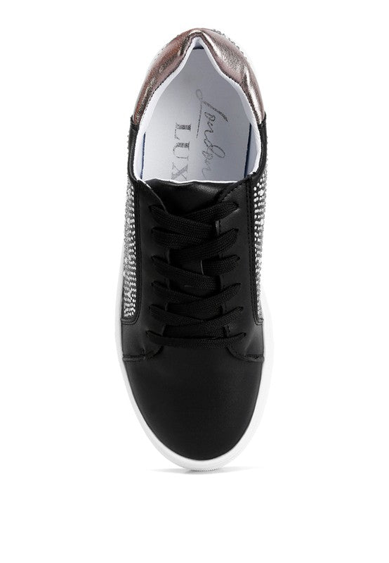 Shoes: Cristals Rhinestone & Pearl Embellished Sneakers