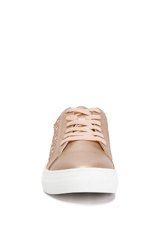 Shoes: Cristals Rhinestone & Pearl Embellished Sneakers