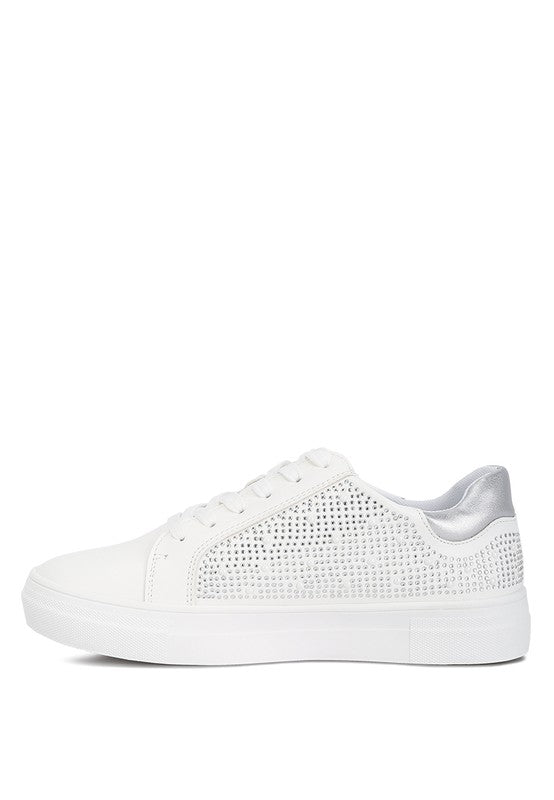 Shoes: Cristals Rhinestone & Pearl Embellished Sneakers