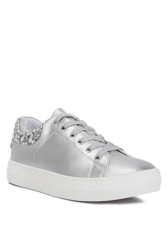 Shoes: Gems Diamante Embellished Sneakers