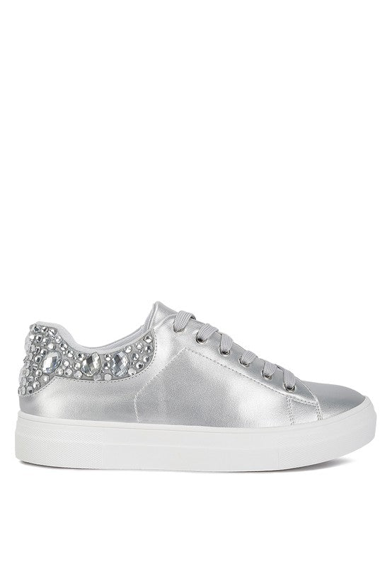 Shoes: Gems Diamante Embellished Sneakers