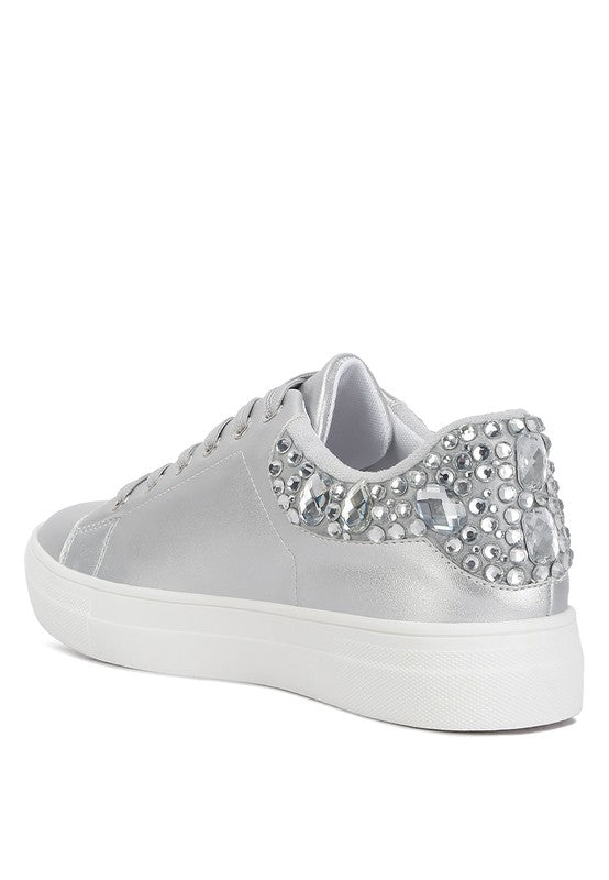 Shoes: Gems Diamante Embellished Sneakers