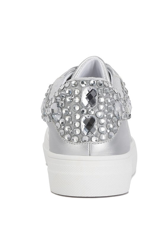 Shoes: Gems Diamante Embellished Sneakers