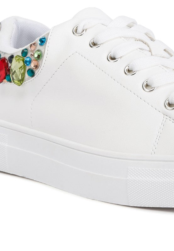 Shoes: Gems Diamante Embellished Sneakers
