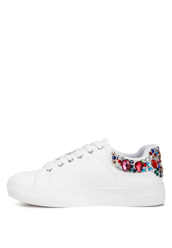 Shoes: Gems Diamante Embellished Sneakers