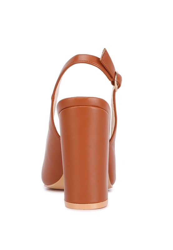 Shoes: Creidne Block Heel Pointed Toe Sandals