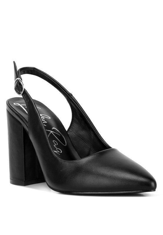 Shoes: Creidne Block Heel Pointed Toe Sandals