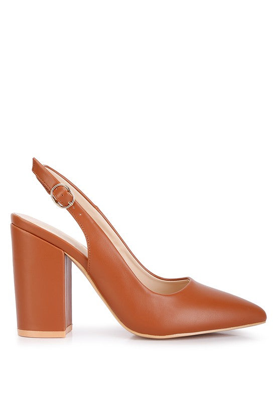 Shoes: Creidne Block Heel Pointed Toe Sandals