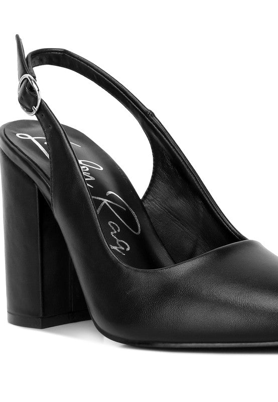 Shoes: Creidne Block Heel Pointed Toe Sandals
