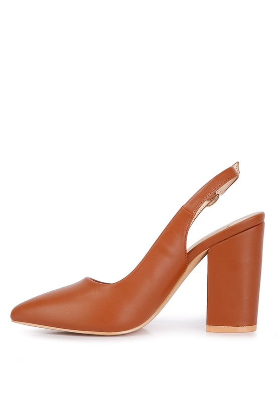 Shoes: Creidne Block Heel Pointed Toe Sandals