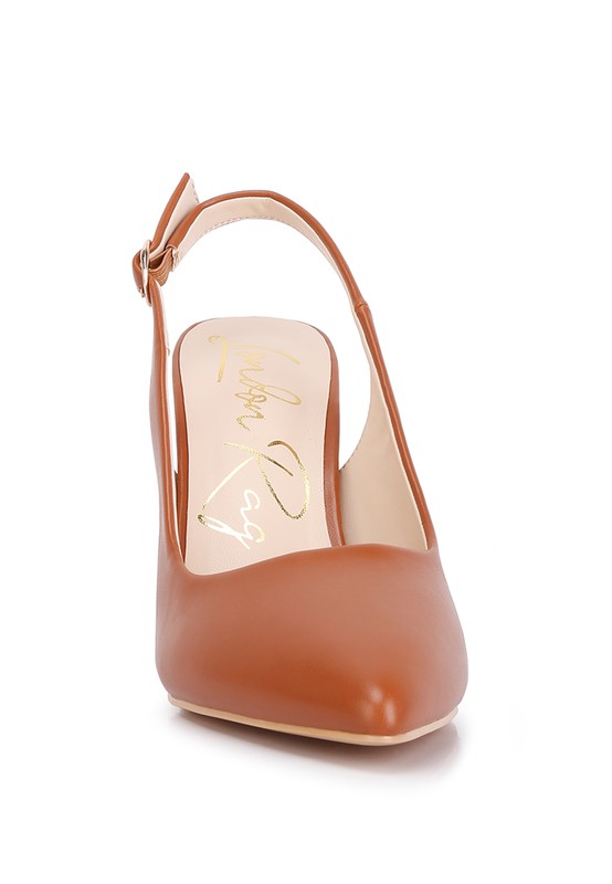 Shoes: Creidne Block Heel Pointed Toe Sandals