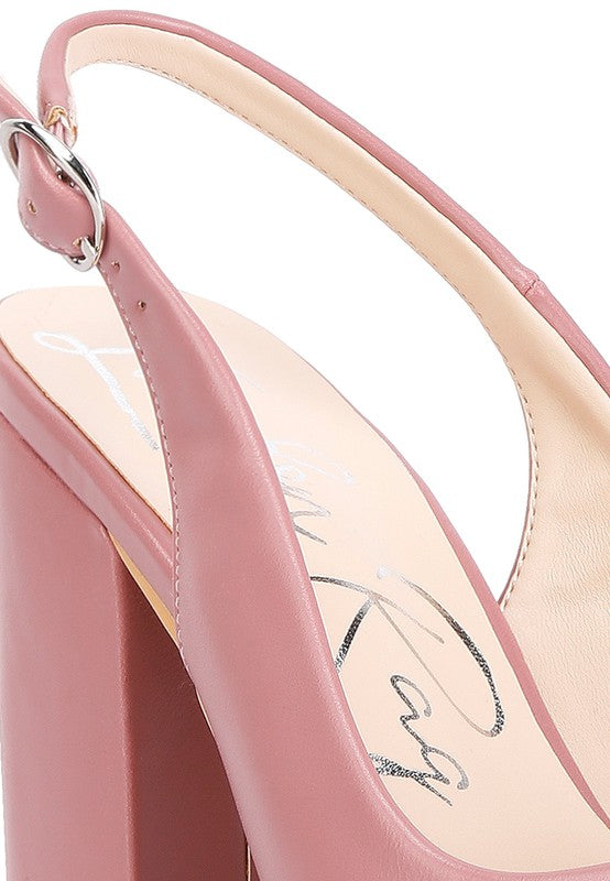 Shoes: Creidne Block Heel Pointed Toe Sandals
