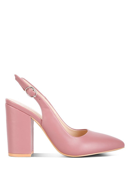 Shoes: Creidne Block Heel Pointed Toe Sandals