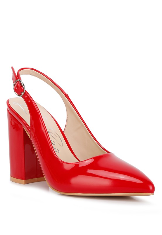 Shoes: Dalaney Slingback High Block Sandals