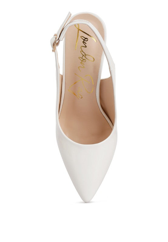 Shoes: Dalaney Slingback High Block Sandals