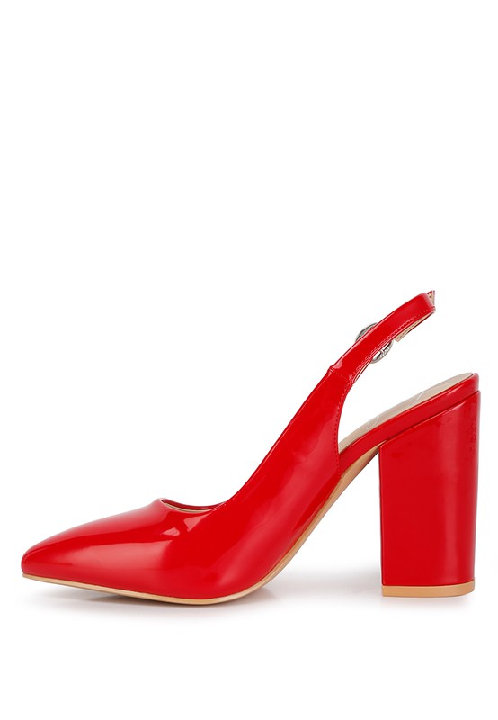 Shoes: Dalaney Slingback High Block Sandals
