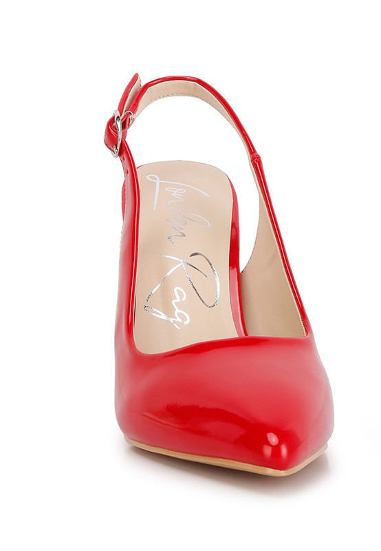 Shoes: Dalaney Slingback High Block Sandals
