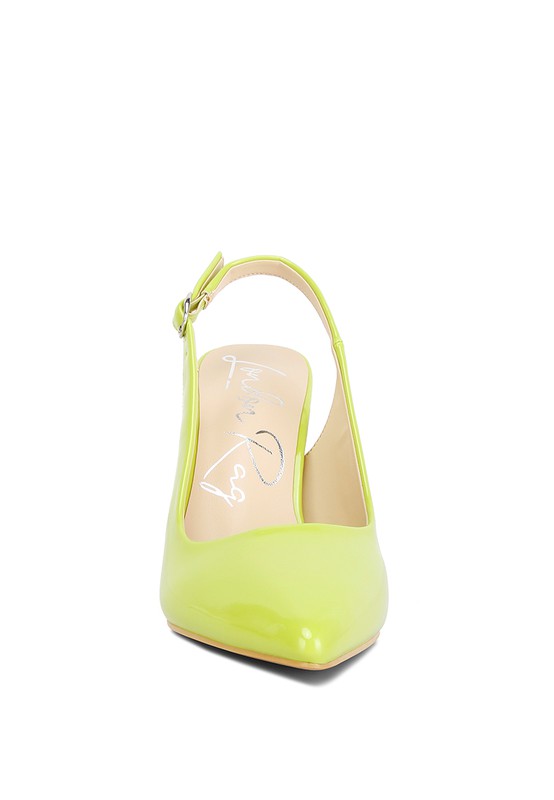 Shoes: Dalaney Slingback High Block Sandals