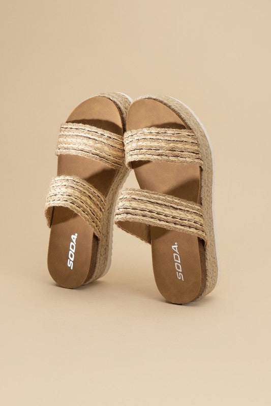 Shoes: WEST ESPADRILLE SLIDES