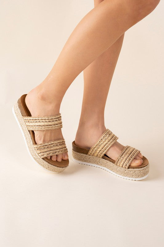Shoes: WEST ESPADRILLE SLIDES