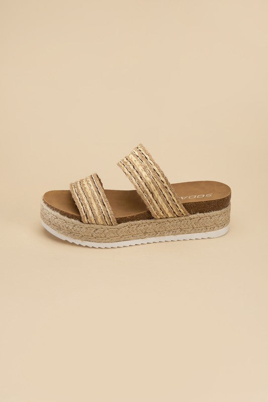 Shoes: WEST ESPADRILLE SLIDES