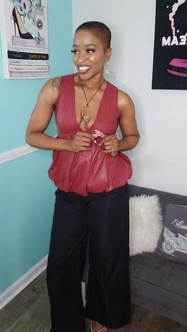 Shirts: Jessie Jane PU Leather peplum top