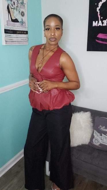 Shirts: Jessie Jane PU Leather peplum top