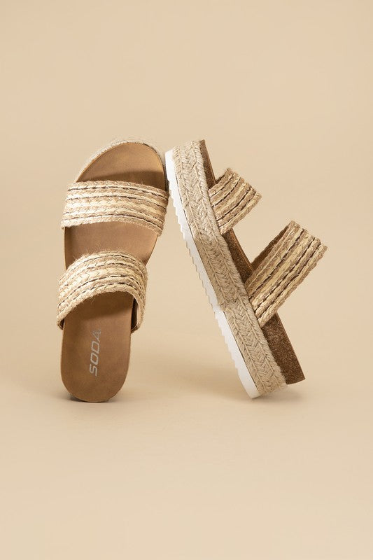 Shoes: WEST ESPADRILLE SLIDES
