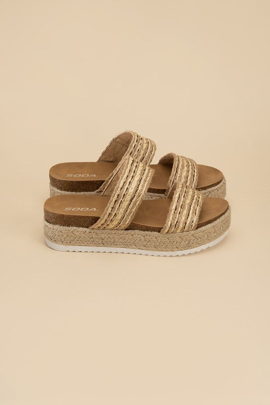 Shoes: WEST ESPADRILLE SLIDES