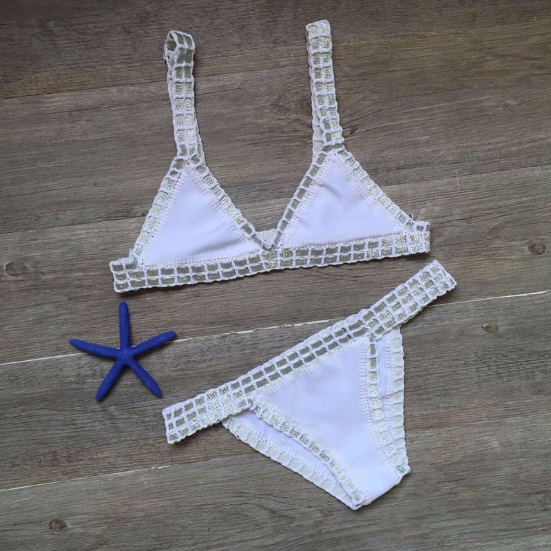 Swimwear: Bikini Handcrafted Knitted Swimsuit Set