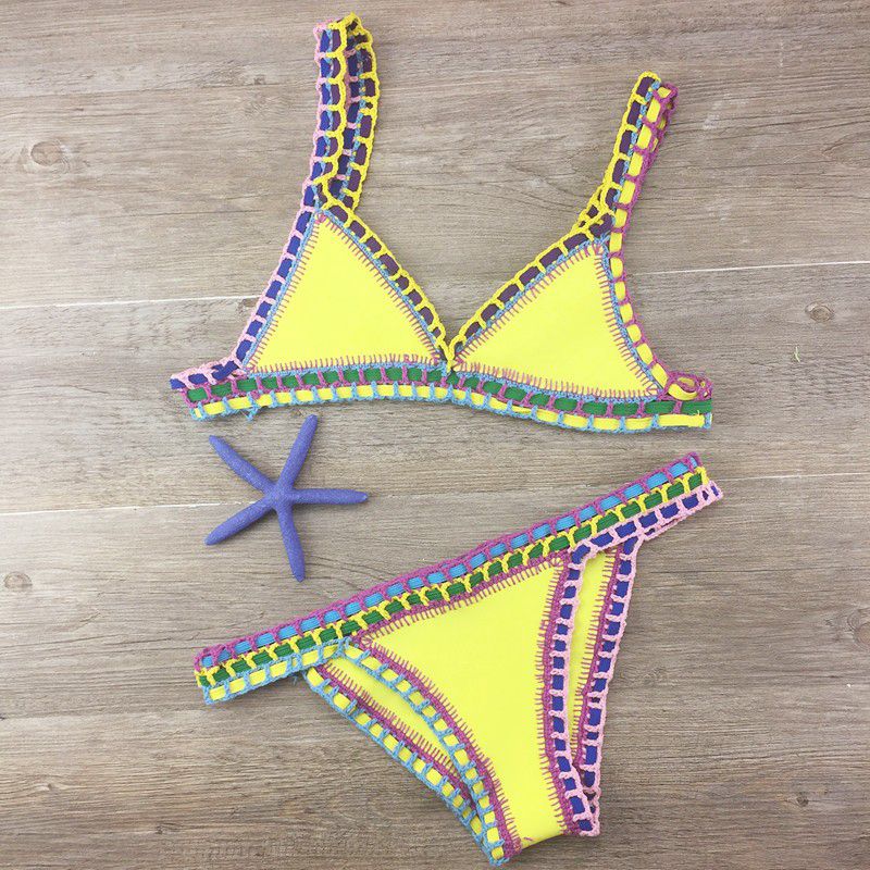 Swimwear: Bikini Handcrafted Knitted Swimsuit Set