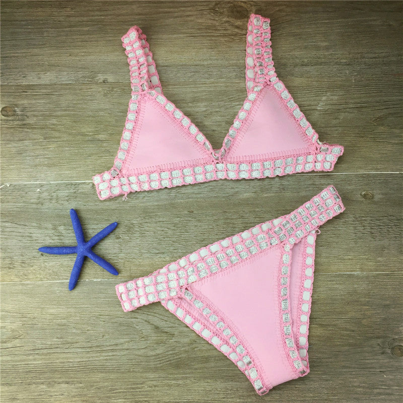 Swimwear: Bikini Handcrafted Knitted Swimsuit Set