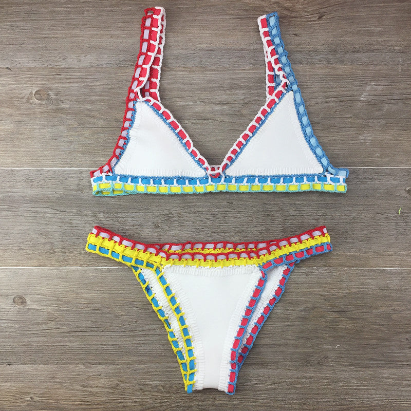 Swimwear: Bikini Handcrafted Knitted Swimsuit Set