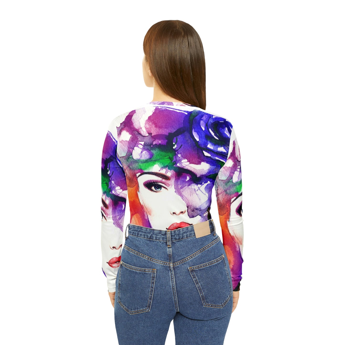 Tops: Women's Face Long Sleeve