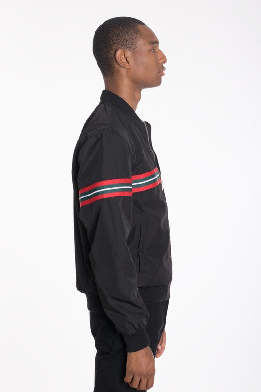 Mens: Luxury WOVEN TAPED BOMBER JACKET