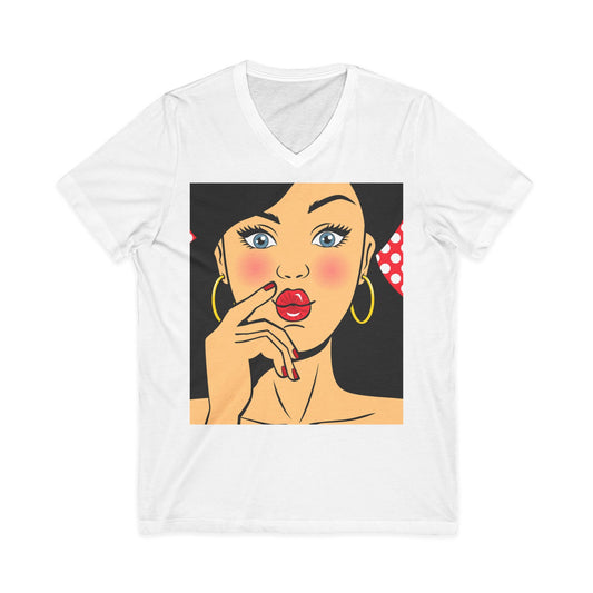 Unisex Jersey Short Sleeve V-Neck Tee